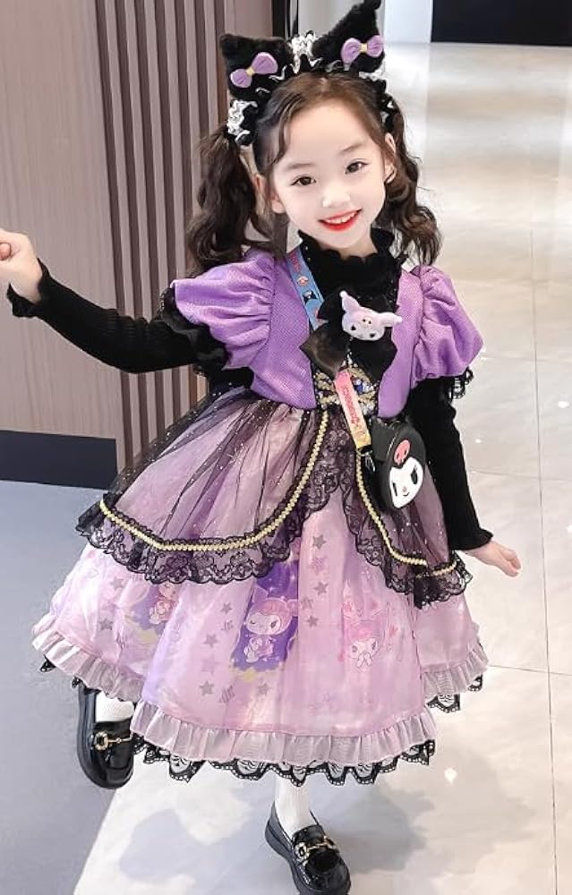 クロミ柄ワンピース　サンリオ　ゴスロリ　ロリータ Avail - アベイル サンリオ クロミ ワンピースの通販 by